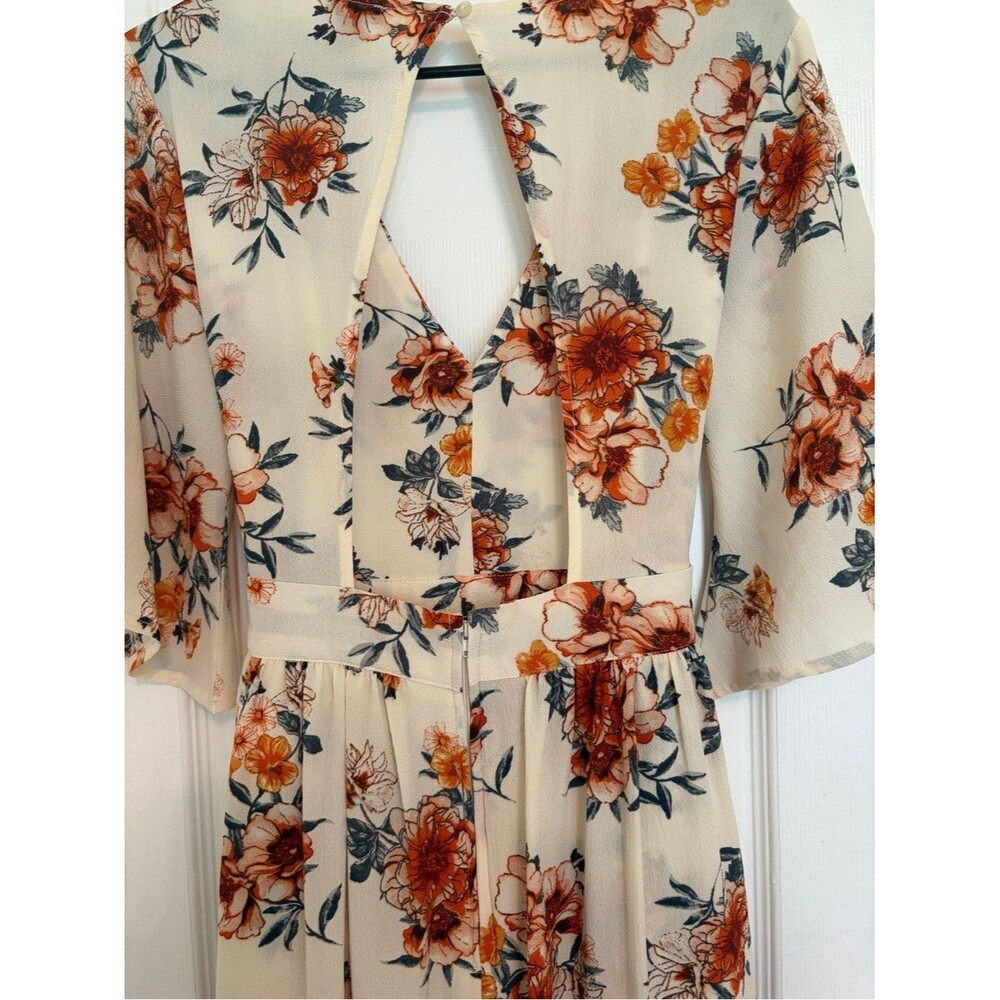 Rue21 Cream Floral High-Low Maxi Dress with Shorts - Size L - Picture 4 of 6